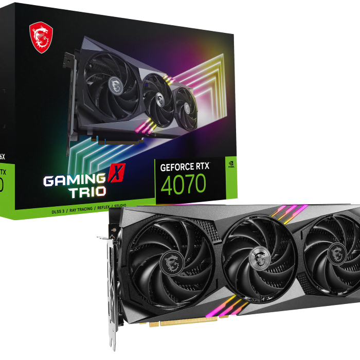 CARTE GRAPHIQUE MSI RTX 4070 GAMING X TRIO 12G - DLSS3